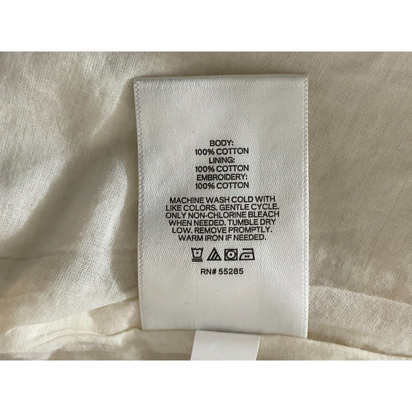 NWT Express Women’s 14 White Embroidered Skirt Ruffle Hem Cotton Side Zip New - Picture 9 of 12